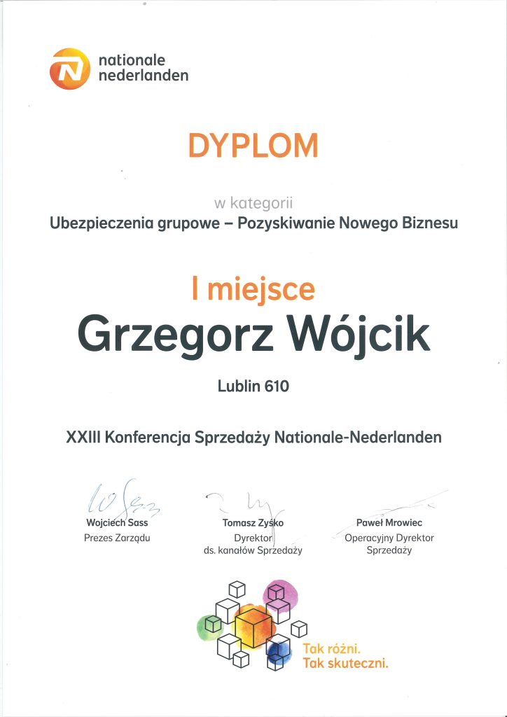 Dyplom 1 miejsce