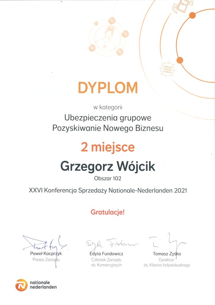 Dyplom 2 miejsce