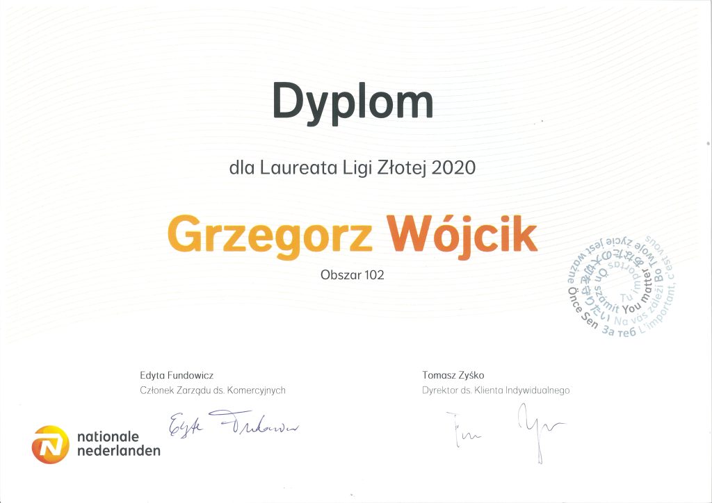 Dyplom złota liga