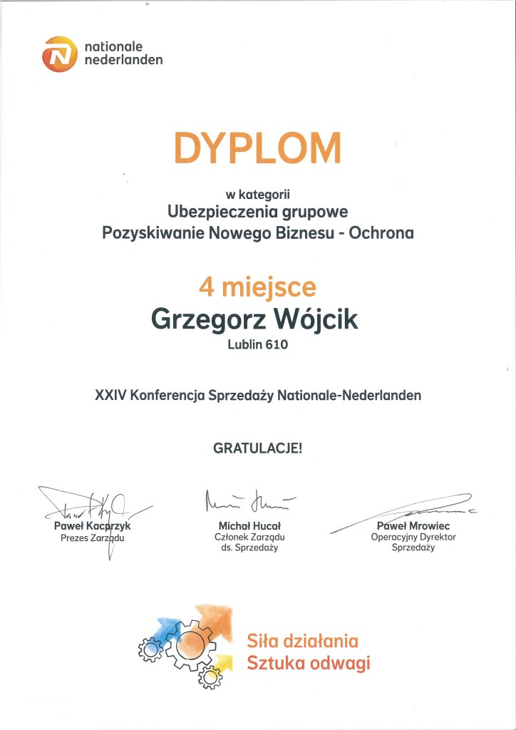 dyplom 4 miejsce